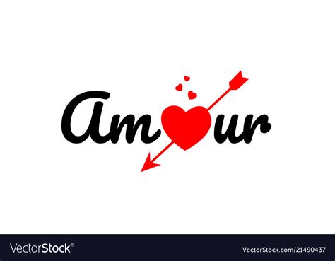 Amour Word Text Typography Design Logo Icon Vector Image