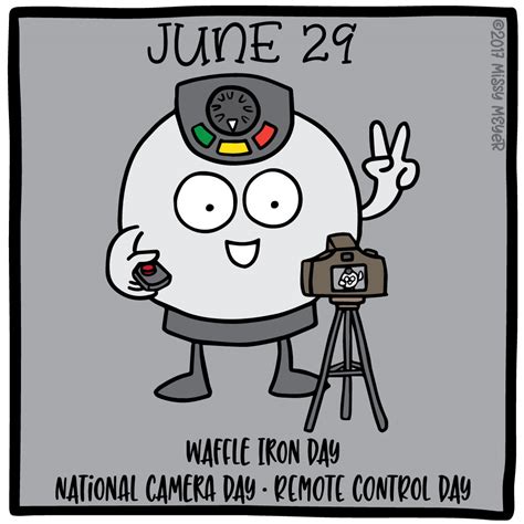 June 29 Every Year Waffle Iron Day National Camera Day Remote