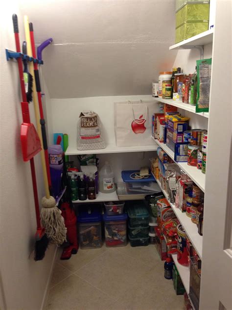 This allows you to create a more convenient. Under stairs coat closet turned pantry | Closet under ...