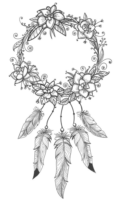 Dream Catcher Coloring Pages Printable - Coloring Walls