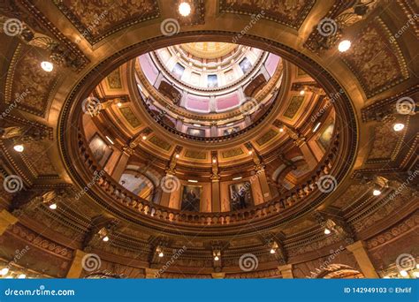 Lansing Michigan Capitol Rotunda Interior View Editorial Stock Photo