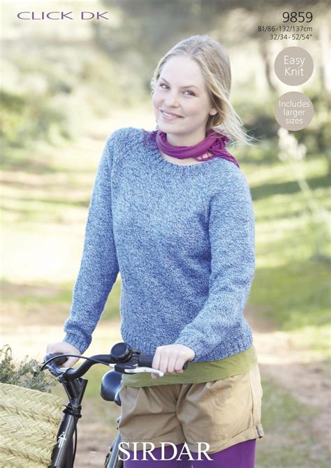Ebooks and epatterns are sold in pdf format. Sirdar 9859 Knitting Pattern Womens Easy Knit Raglan ...