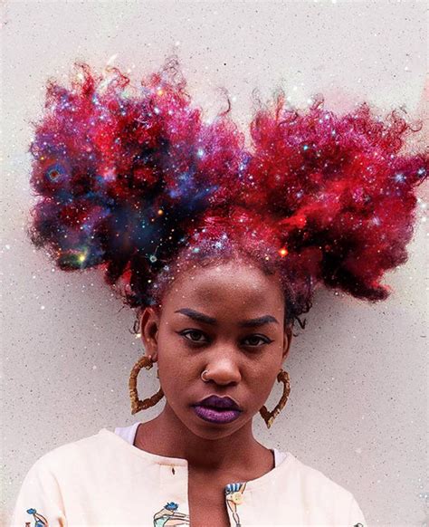 Artist Turns Afro Hairstyles Into Flowery Galaxies To