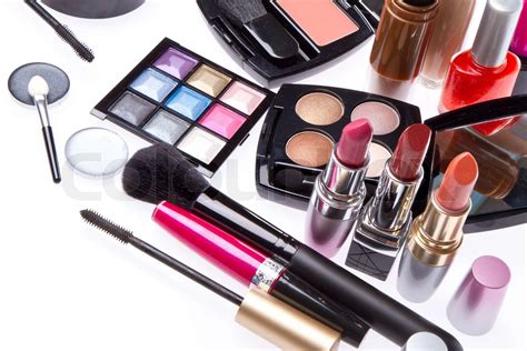 Set Von Kosmetischen Make Up Produkte Stock Bild Colourbox