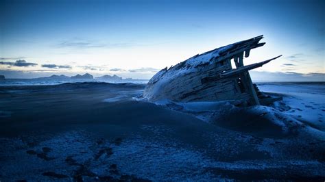 Free Download Boat Shipwreck Landscape Beach Sea Ocean Wallpapers Hd