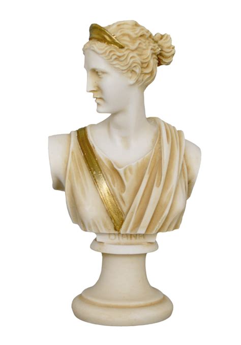 Artemis Goddess Of Hunt Small Aged Bust Diana The Protector Etsy