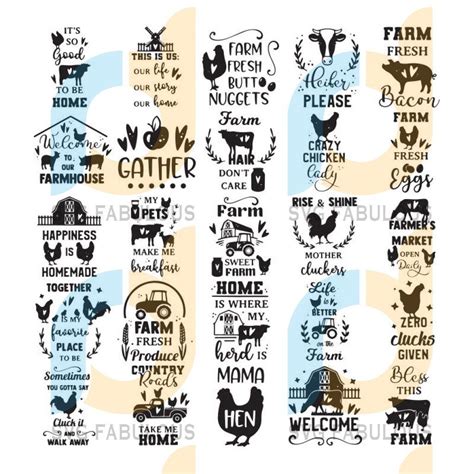 Farm Svg Bundle Farmhouse Svg Farm Animal Svg Farm Life Svg Sign