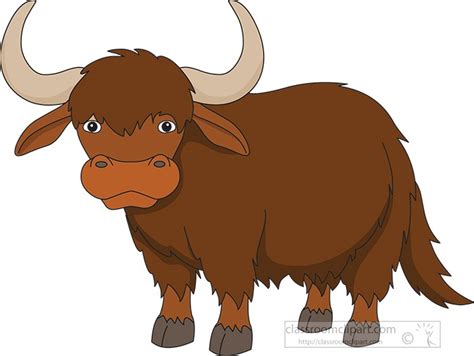 Yak Clipart Clipart Young Brown Yak Clipart Classroom Clipart