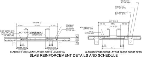 Slab Reinforcement Details And Schedule Autocad File Cad Drawing Dwg