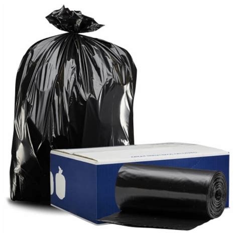 Plasticplace Heavy Duty Black Trash Bags 15 Mil 50 Count 55 To 60