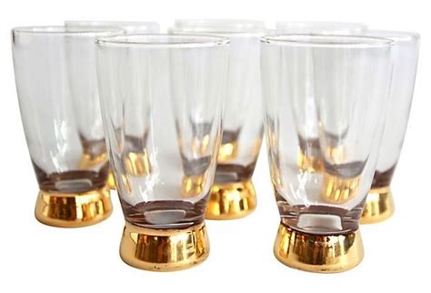Gold Rimmed Drinking Glasses Set Of 8 On Drinking Glasses Gold Rims Glassware