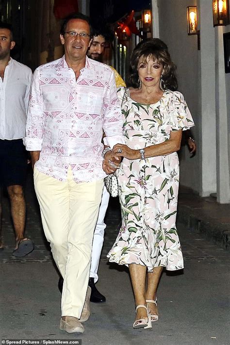 Joan Collins 87 Enjoys A Romantic Evening Out With Her Husband Percy