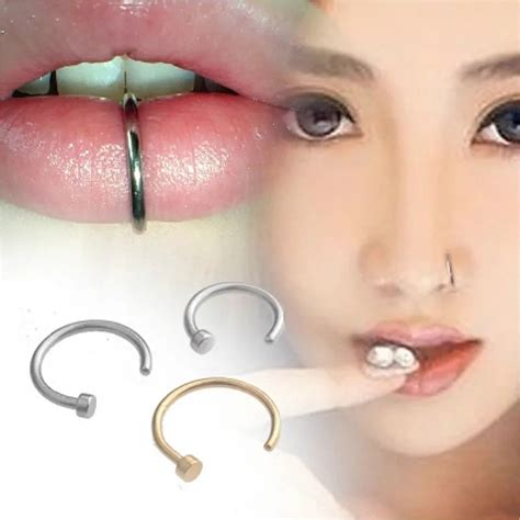 2pcslot Fake Nose Ring Lip Ring C Clip Lip Piercing Burun Nose Rings Hoop Women Neuspiercing