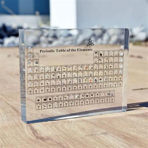 Periodic Table With Real Elements Display Chemistry Lovers Etsy