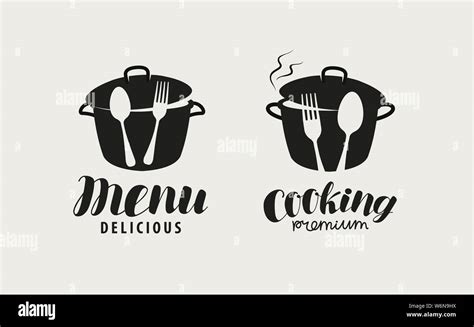 Cooking Cuisine Logo Label For Restaurant Or Cafe Menu Vector