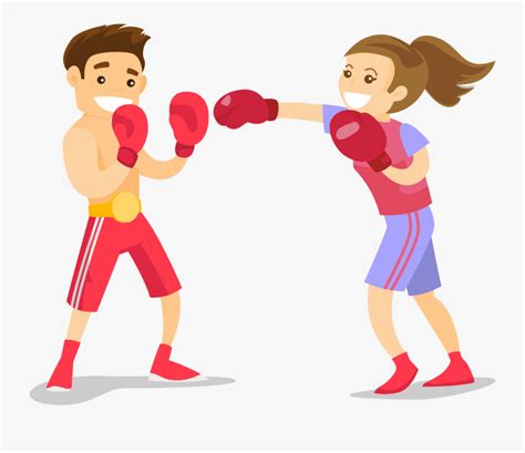 Kickboxing Animation Clipart Png Download Animated Boxing Cartoon