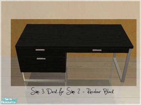 The Sims Resource Sims 3 Desk For Sims 2 Recolours Black