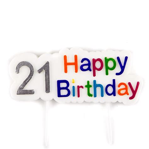 Buy Happy 21st Birthday Cake Candle For Gbp 099 Card Factory Uk