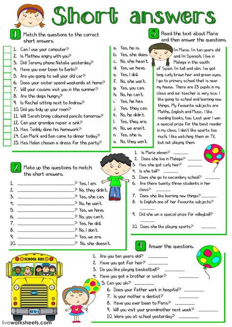 Some trick questions are funny, some are a play on words, and some involve looking at things differently. Short answers Interactive worksheet