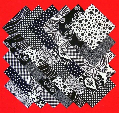 Black And White 100 Cotton Prewashed 5 Inch Quilt Block Fabric