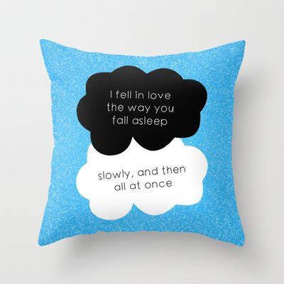 Unique quote accent pillows for your inspirational family quote throw pillow. TFiOS Quote Throw Pillow - Inspirational Home Decor: Quote Throw…