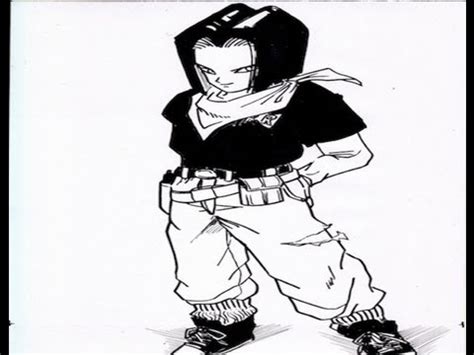 Quick android 17 doodle because i'm so excited to see him ! HOW TO DRAW ANDROID 17 人造人間17号 - YouTube