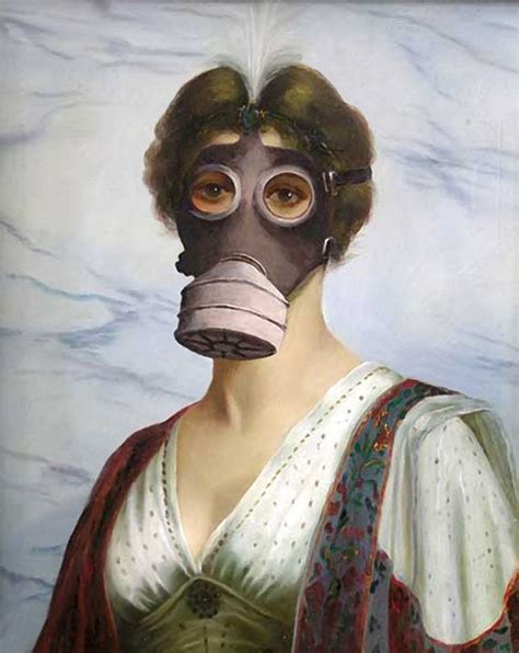 Banksy Canvas Gas Mask Classic Street Art Graffiti Premium
