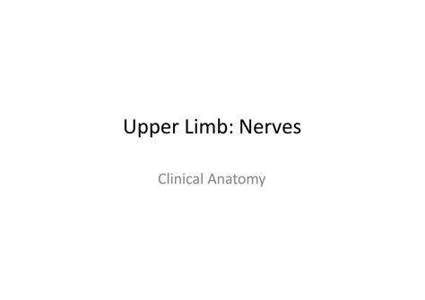 Ppt Nerve Injuries Of The Upper Limb Powerpoint Presentation Free The
