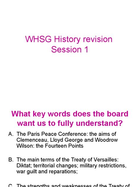History Revision Treaty Of Versailles Treaty Of Versailles Paris
