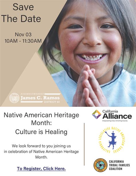 save the date native american heritage month culture is healing california tribal families