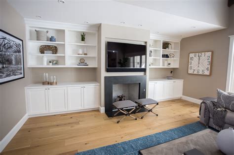 Living Room Built Ins Open Shelves Shelf Decor Modern Transitional