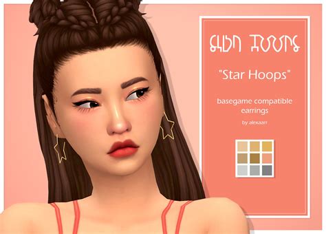 Star Hoops Alexaarr On Patreon Sims 4 Sims 4 Piercings Sims