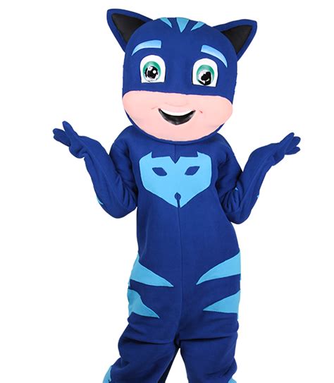 Cat Mask Boy Mascot Cartoon Characters Your Magical Party