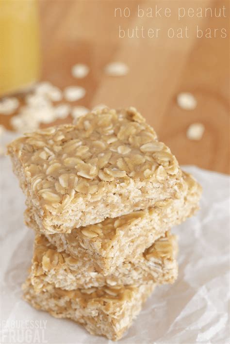 Healthy No Bake Peanut Butter Oat Bars Recipe Peanut Butter Oat