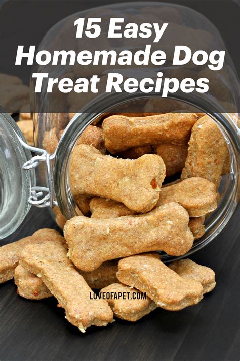 Make sure to use a. 15 Easy Homemade Dog Treat Recipes | Dog treat recipes ...