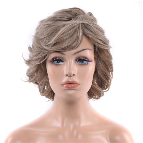 Soowee Blonde Brown Curly Short Synthetic Hair Wigs Heat Resistance