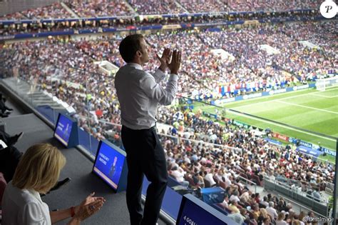 Emmanuel Macron Lors La Victoire De La France Face à La Croatie 4 2