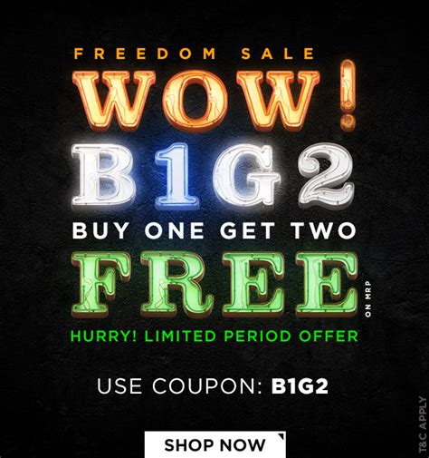 Buy two get one free. Buy 1 Get 2 Free at Abof - Wow Freedom Sale (Limited Time ...