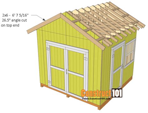 Shed Plans 10x10 Gable Shed Construct101