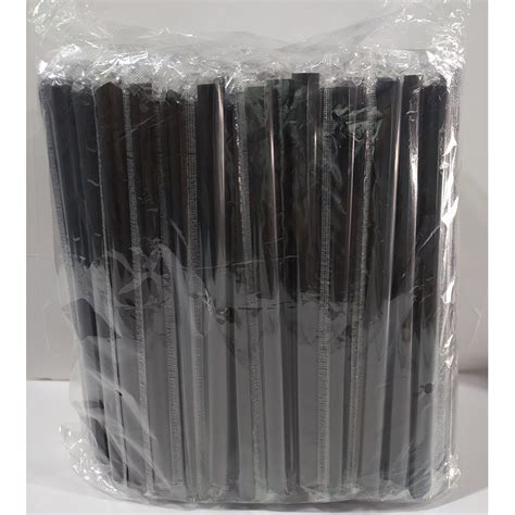 23cm 27cm Boba Straw And Thin Straw Individually Wrapped Blackclear