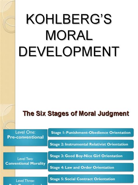 Kohlbergs Stages Of Moral Development Pdf Dignity Justice