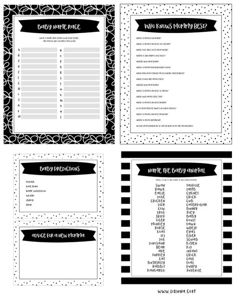 Can't decide which game is your favorite? FREE Printable Baby Shower Games - 5 Games (in 3 Colors ...