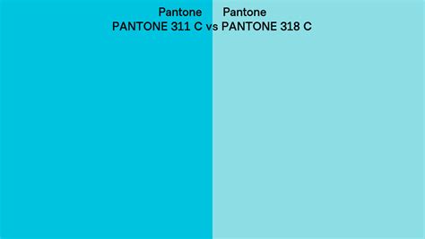 Pantone 311 C Vs Pantone 318 C Side By Side Comparison