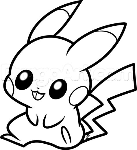 Draw Baby Pikachu Step By Step Drawing Sheets Added By Dawn