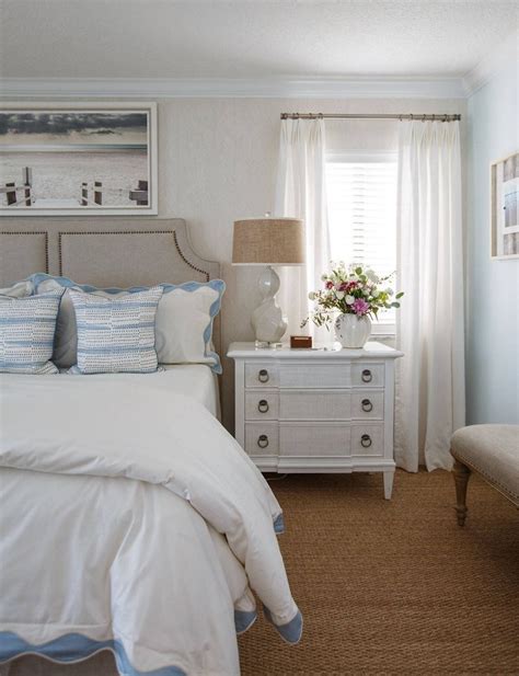 Beach Style Bedroom Ideas White And Blue Coastal Bedroom Design