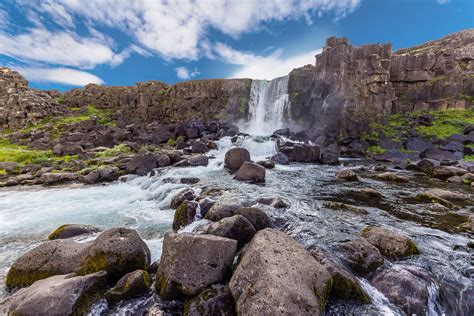 The Beautiful Oxarafoss Waterfall In Iceland The Beautiful Flickr