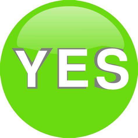 Yes Button Clip Art At Vector Clip Art Online Royalty Free