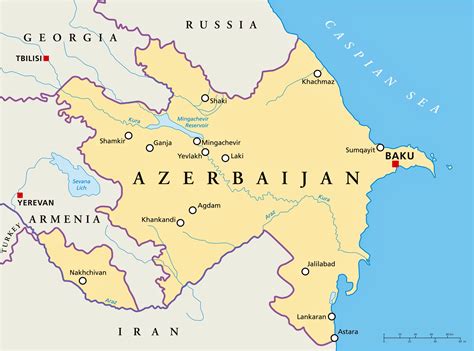 Cities Map Of Azerbaijan