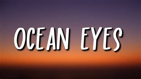 billie eilish ocean eyes lyrics youtube