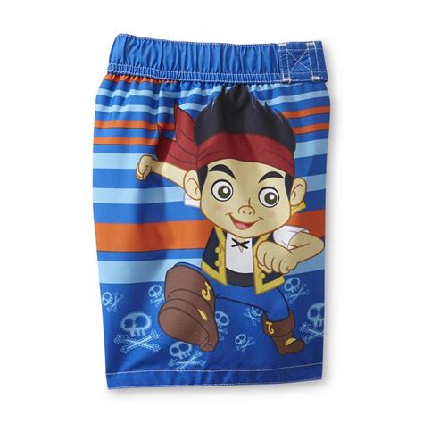 Disney Infant And Toddler Boys Swim Trunks Jake And The Never Land Pirates